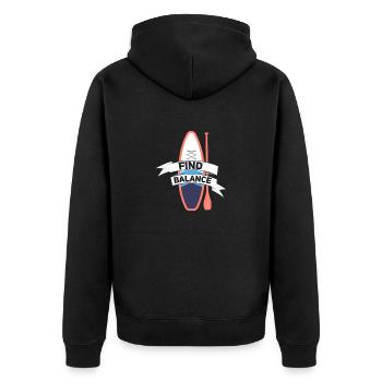 Find Balance Stand Up Paddling Board - Unisex Premium Organic Zip Hoodie - black - Back - Nico (187cm)