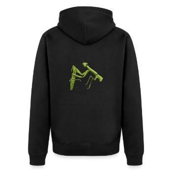 Gottesanbeterin Insektensammler Entomologe - Unisex Premium Bio Zip Hoodie - Schwarz - Hinten - Nico (187cm)