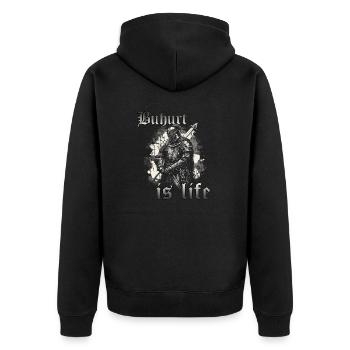 Buhurt Bouhourt Knight Compétition Guerrier Sport - Veste à capuche bio Premium Unisexe - noir - Dos - Nico (187cm)