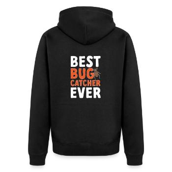 Insect collectors, insects, beetle lovers, entomologists - Unisex Premium Organic Zip Hoodie - black - Back - Nico (187cm)