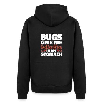 Insect collectors, insects, beetle lovers, entomologists - Unisex Premium Organic Zip Hoodie - black - Back - Nico (187cm)