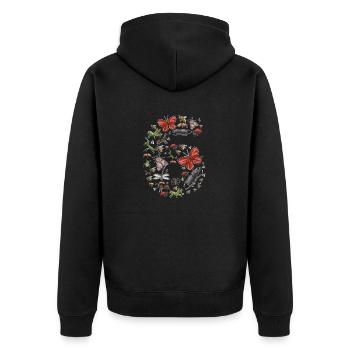 Collectionneurs d’insectes, insectes, amateurs de coléoptères, entomologistes - Veste à capuche bio Premium Unisexe - noir - Dos - Nico (187cm)