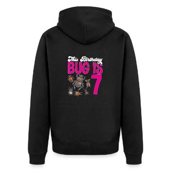 Insect collectors, insects, beetle lovers, entomologists - Unisex Premium Organic Zip Hoodie - black - Back - Nico (187cm)