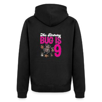 Insect collectors, insects, beetle lovers, entomologists - Unisex Premium Organic Zip Hoodie - black - Back - Nico (187cm)