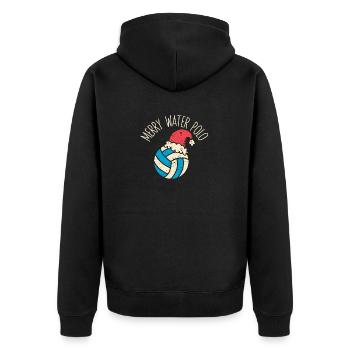 Joyeux joueur de water-polo Entraîneur des fans Noël - Veste à capuche bio Premium Unisexe - noir - Dos - Nico (187cm)