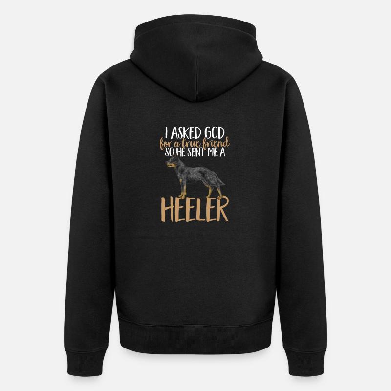 Bouvier australien Red Blue Heeler - Veste à capuche bio Premium Unisexe - noir