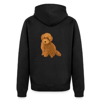 Petit chien adorable - Veste à capuche bio Premium Unisexe - noir - Dos - Nico (187cm)