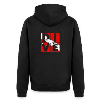 Diving Diving Diving Snorkelers Snorkeling - Unisex Premium Organic Zip Hoodie - black - Back - Nico (187cm)