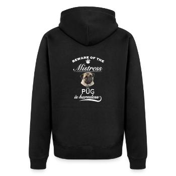 Méfiez-vous de la maîtresse, des vadrouilles inoffensives - Veste à capuche bio Premium Unisexe - noir - Dos - Nico (187cm)