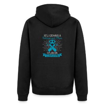 Yes, I have a diving retirement plan - Unisex Premium Organic Zip Hoodie - black - Back - Nico (187cm)