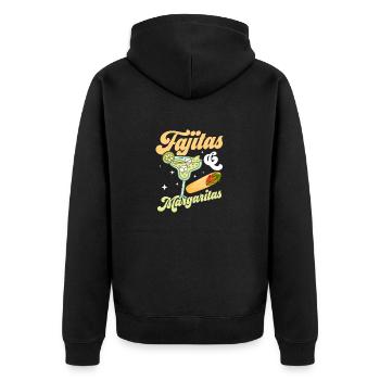 Fajitas & Margaritas Foodie Taco Food Wrap - Unisex Premium Bio Zip Hoodie - Schwarz - Hinten - Nico (187cm)