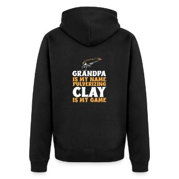 Tir au piège Tir au pigeon en argile Skeet - Veste à capuche bio Premium Unisexe - noir - Dos - Nico (187cm)