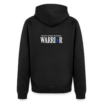 Chronic Fatigue Syndrome Warrior - Unisex Premium Organic Zip Hoodie - black - Back - Nico (187cm)
