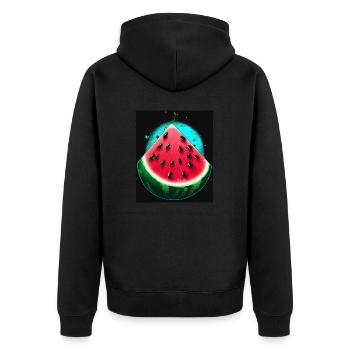 PASTÈQUE - Veste à capuche bio Premium Unisexe - noir - Dos - Nico (187cm)