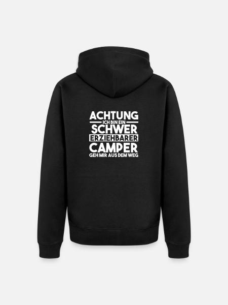 Wohnmobil Wohnwagen Camper Camping - Unisex Premium Bio Zip Hoodie - Schwarz