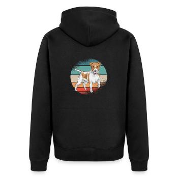 Jack Russell Terrier - Veste à capuche bio Premium Unisexe - noir - Dos - Nico (187cm)
