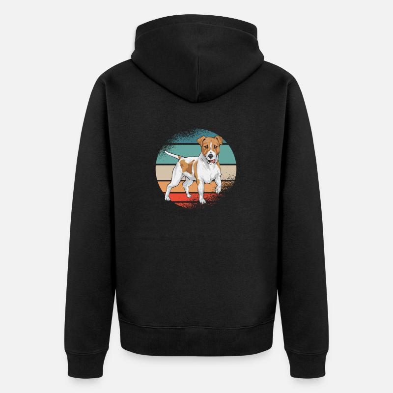 Jack Russell Terrier - Veste à capuche bio Premium Unisexe - noir