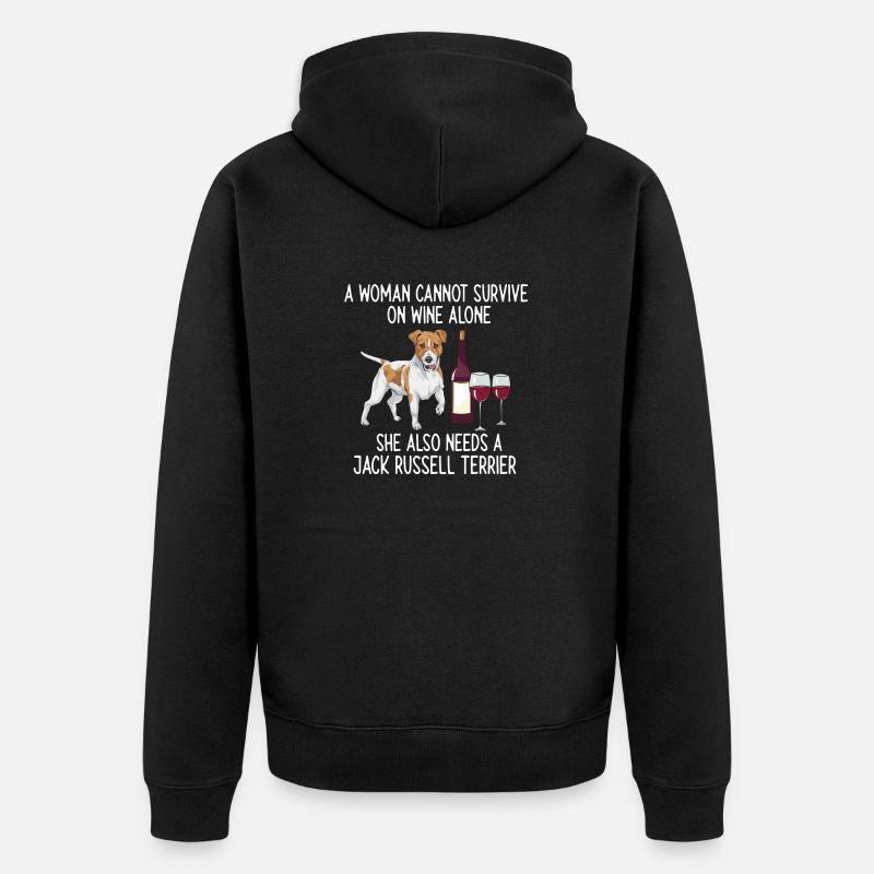 Jack Russell Terrier - Veste à capuche bio Premium Unisexe - noir