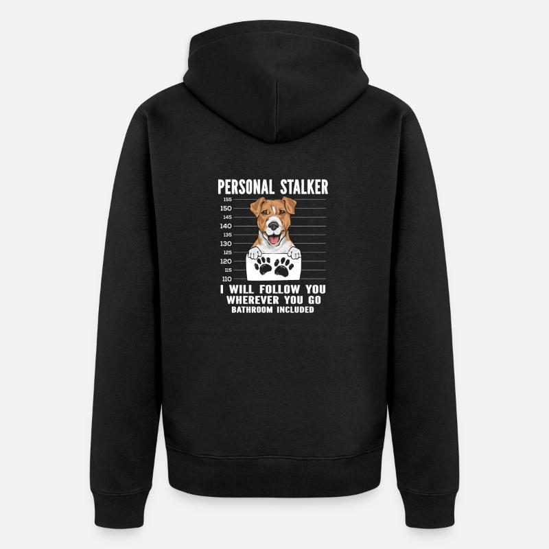 Jack Russell Terrier - Veste à capuche bio Premium Unisexe - noir