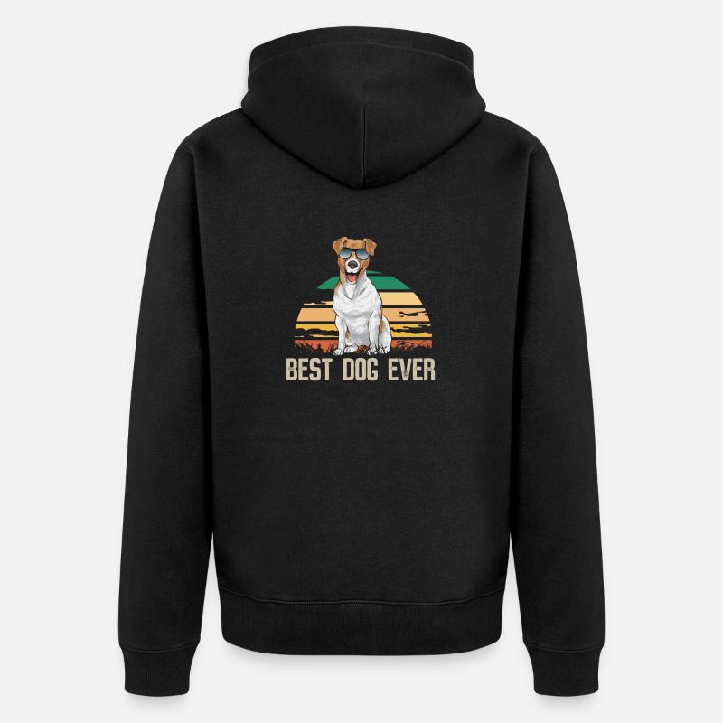 Jack Russell Terrier - Veste à capuche bio Premium Unisexe - noir
