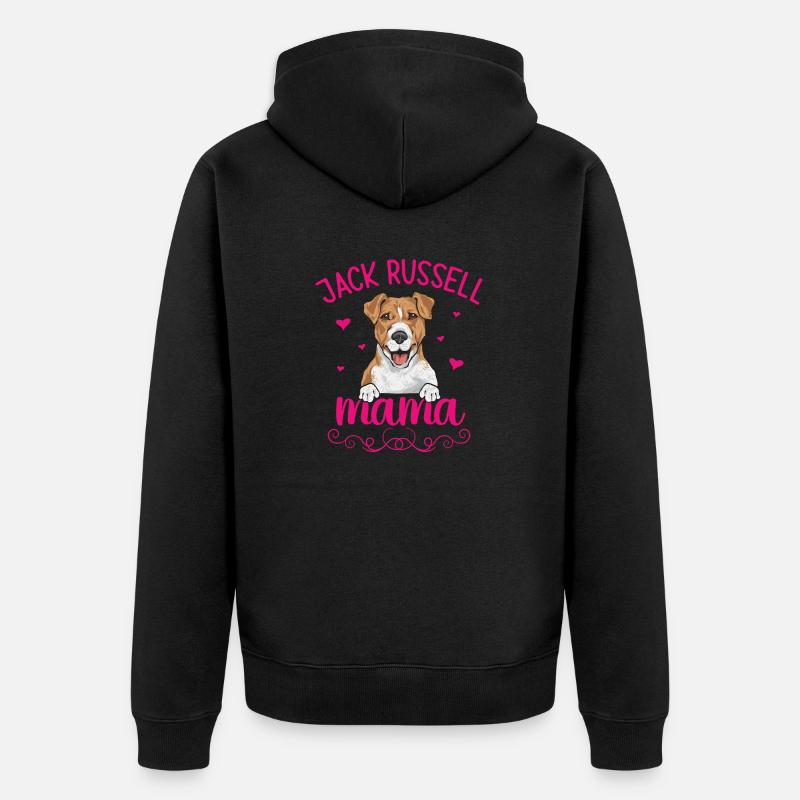 Jack Russell Terrier - Veste à capuche bio Premium Unisexe - noir