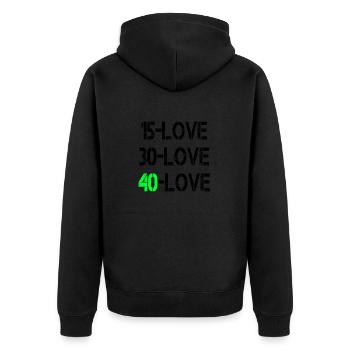 15Amour noir - Veste à capuche bio Premium Unisexe - noir - Dos - Nico (187cm)