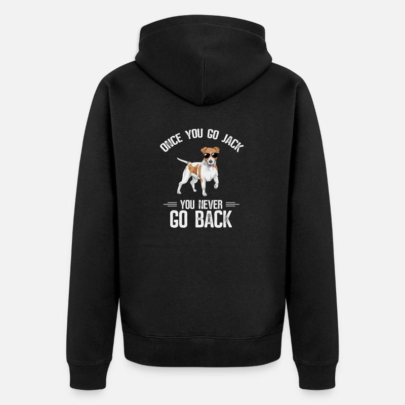 Jack Russell Terrier - Unisex Premium Bio Zip Hoodie - Schwarz