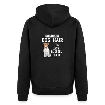 Jack Russell Terrier - Unisex Premium Bio Zip Hoodie - Schwarz - Hinten - Nico (187cm)