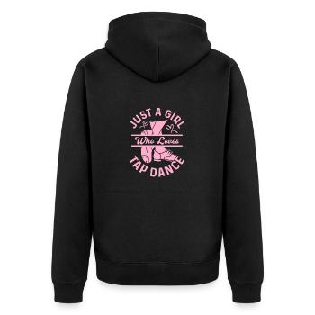 Juste une fille qui aime les claquettes Tap Dancing Tap Da - Veste à capuche bio Premium Unisexe - noir - Dos - Nico (187cm)