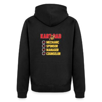 Go Kart Racing Karting Karting - Unisex Premium Organic Zip Hoodie - black - Back - Nico (187cm)