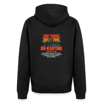 Go Kart Racing Karting Karting - Unisex Premium Organic Zip Hoodie - black - Back - Nico (187cm)
