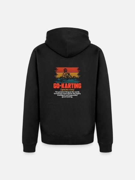 Go Kart Racing Karting Karting - Unisex Premium Organic Zip Hoodie - black
