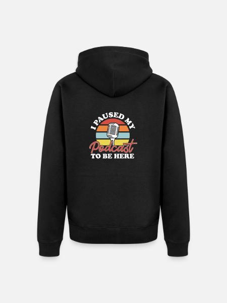 Podcaster Podcast - Unisex Premium Organic Zip Hoodie - black
