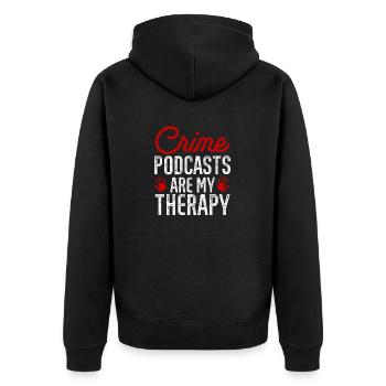 Wahre Verbrechen Podcaster True Crime Podcast - Unisex Premium Bio Zip Hoodie - Schwarz - Hinten - Nico (187cm)