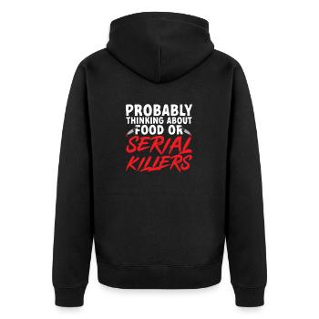 Wahre Verbrechen Podcaster True Crime Podcast - Unisex Premium Bio Zip Hoodie - Schwarz - Hinten - Nico (187cm)
