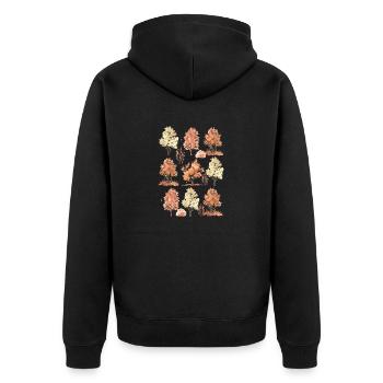 Halloween, Autumn, Trees, Autumn, Season, Leaves, Leaf - Unisex Premium Organic Zip Hoodie - black - Back - Nico (187cm)
