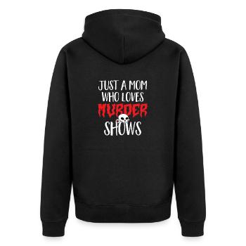 Wahre Verbrechen Podcaster True Crime Podcast - Unisex Premium Bio Zip Hoodie - Schwarz - Hinten - Nico (187cm)