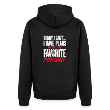Wahre Verbrechen Podcaster True Crime Podcast - Unisex Premium Bio Zip Hoodie - Schwarz - Hinten - Nico (187cm)