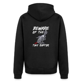 Graupapagei African Grey Parrot Papagei - Unisex Premium Bio Zip Hoodie - Schwarz - Hinten - Nico (187cm)