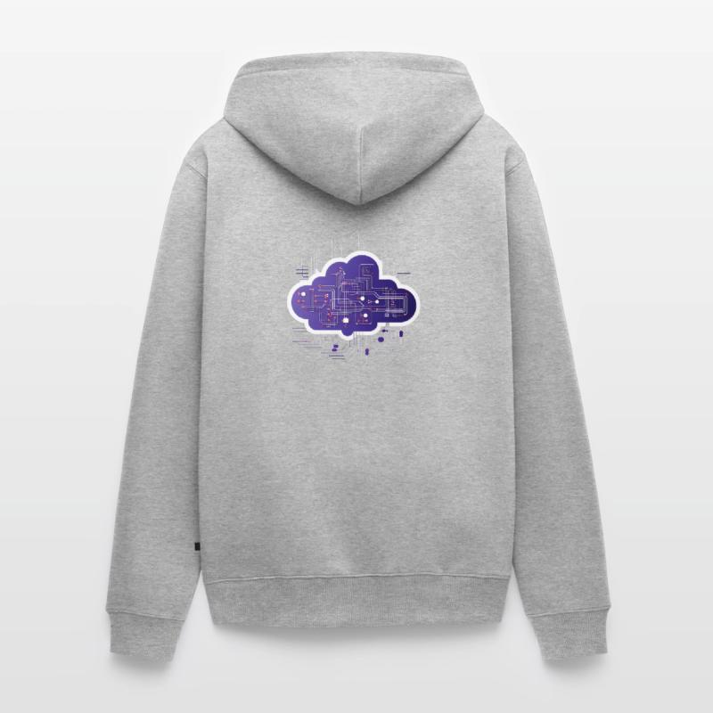 Cloud Computing Computer Electronics Circuit Unisex Premium Organic Zip Hoodie