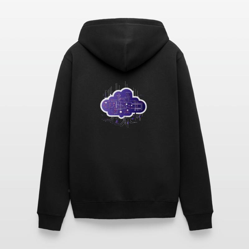 Cloud Computing Computer Electronics Circuit Veste à capuche bio Premium Unisexe