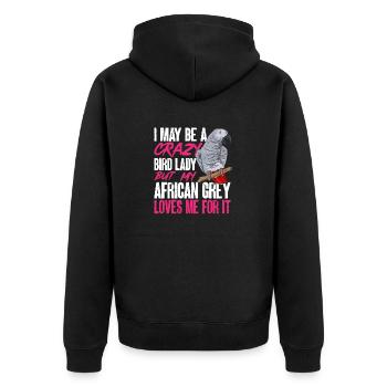 Graupapagei Perroquet gris d’Afrique Papagei - Veste à capuche bio Premium Unisexe - noir - Dos - Nico (187cm)
