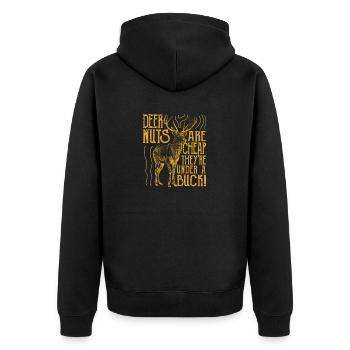 Les noix de cerf sont bon marché, elles sont sous un dollar drôle de wapiti - Veste à capuche bio Premium Unisexe - noir - Dos - Nico (187cm)