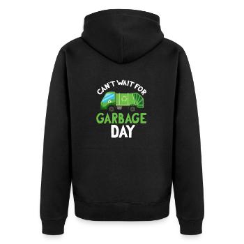 Garbage trucks, garbage day, garbage collection - Unisex Premium Organic Zip Hoodie - black - Back - Nico (187cm)
