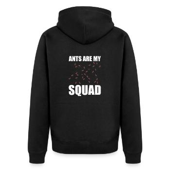 Ameisenkolonie Ameisenhalter Myrmekologie - Unisex Premium Bio Zip Hoodie - Schwarz - Hinten - Nico (187cm)