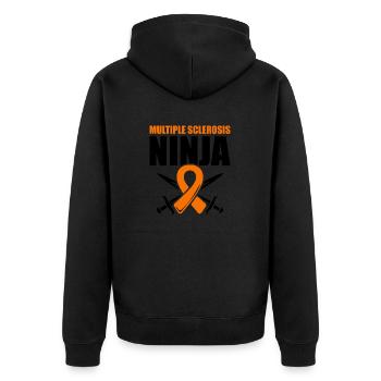 Ms-conscience Sclérose en plaques Ninja - Veste à capuche bio Premium Unisexe - noir - Dos - Nico (187cm)