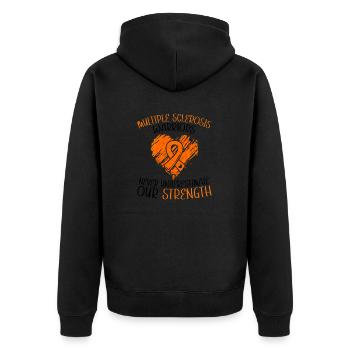 Ms-conscience débarrassons-nous de la sclérose en plaques - Veste à capuche bio Premium Unisexe - noir - Dos - Nico (187cm)