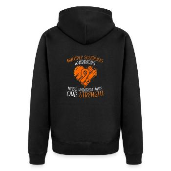 Ms-conscience débarrassons-nous de la sclérose en plaques - Veste à capuche bio Premium Unisexe - noir - Dos - Nico (187cm)