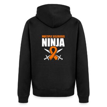 Ms-conscience Sclérose en plaques Ninja - Veste à capuche bio Premium Unisexe - noir - Dos - Nico (187cm)