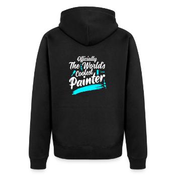 Officiellement la profession de peintre la plus cool au monde - Veste à capuche bio Premium Unisexe - noir - Dos - Nico (187cm)